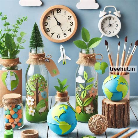 Earth Day Bottle Decoration Ideas, Bottle Craft Ideas