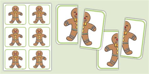 👉 Gingerbread Men Symmetry Matching Cards