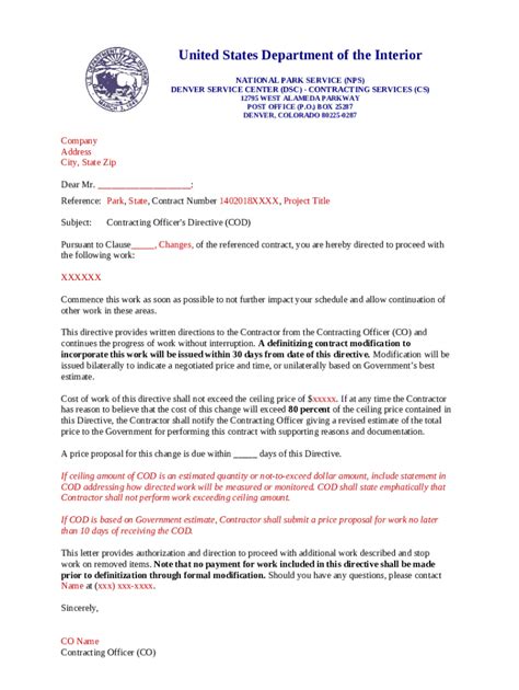 COD Letter Template Doc Template | pdfFiller