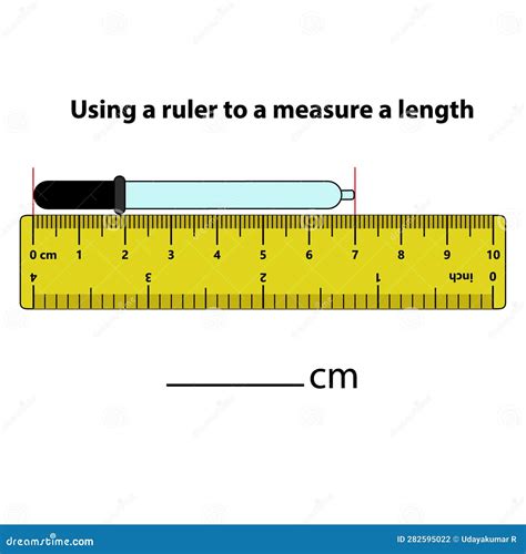 Measuring Length in Centimeters Eye Dropper and Calculator with the Ruler. Stock Vector ...