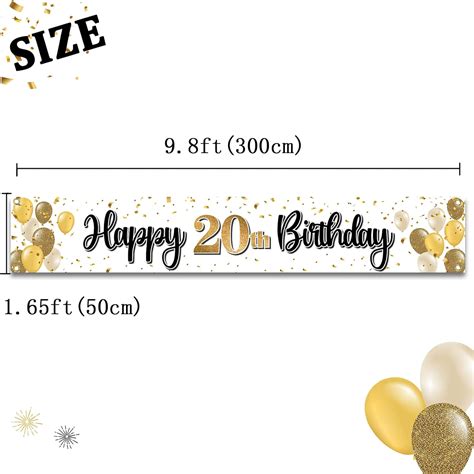 Buy LASKYER Happy 20th Birthday Yard Sign Banner - Cheers to Twenty ...