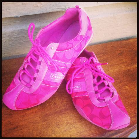 Authentic Pink Coach Sneakers (size 8.5) $32.00 | Coach shoes, Coach ...