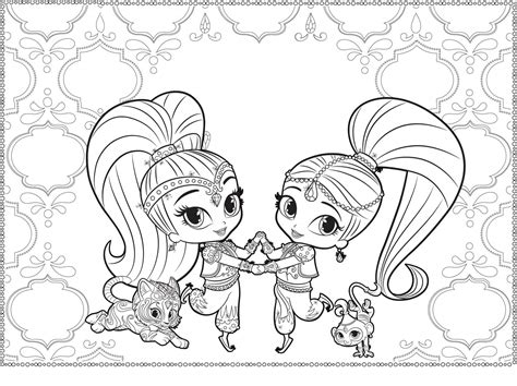 Shimmer and Shine Coloring Pages – Printable Coloring Pages. FREE