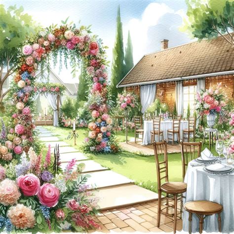 Wedding Clipart Bundle Backyard - online puzzle