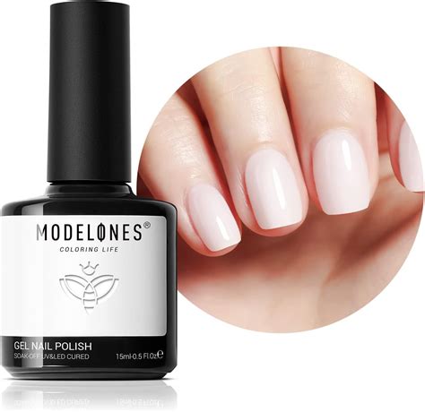Modelones Gel Nail Polish, 1 Pcs 15ml Milky White Gel Nail Polish Jelly ...