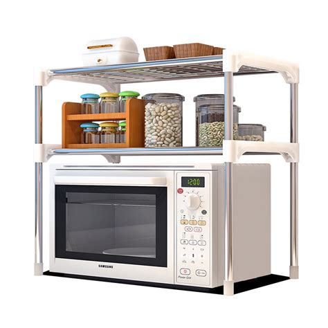 Buy Untyo 2-Tier Countertop Microwave Rack Microwave Oven Stand ...