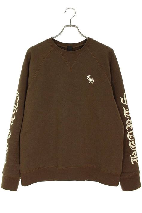 クロムハーツ Chrome Hearts サイズ:L Y NOT SLO RIDE ロゴ刺繍クルーネックスウェット(ブラウン)【714042 ...