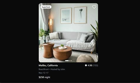 Airbnb Card - Devsloka Components