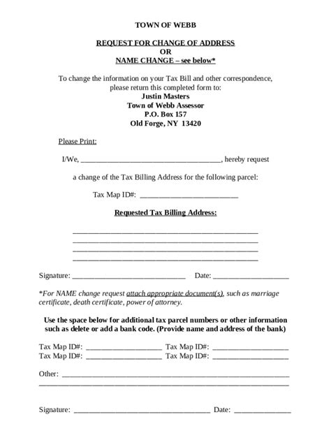 Image result for Address Change Request Form