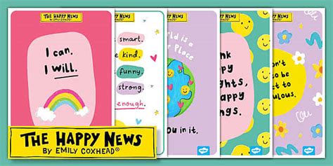 The Happy News Posters | Positive Quotes | Twinkl