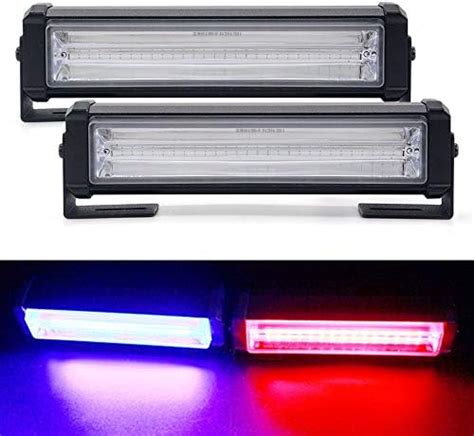 Auto Hub Waterproof 8 LED Red Blue Police Flashing Light for All Cars ...