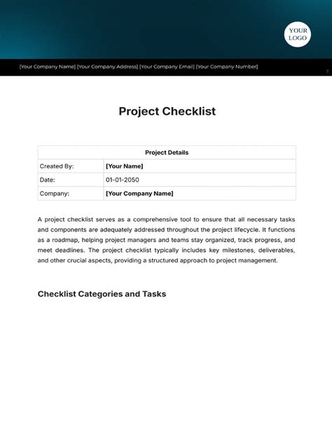 Image result for Checklist Example