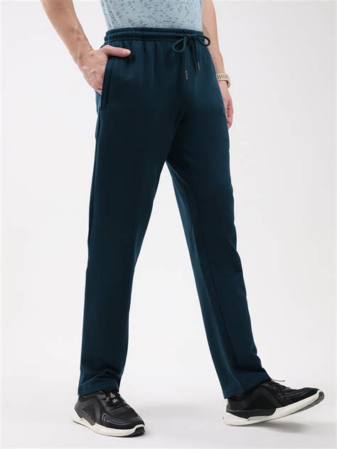 Buy Men Teal Blue Solid Regular Fit Winter Lower Online in India ...
