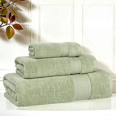 SUPERIOR Belmont Zero Twist Cotton Medium Weight Soft Absorbent 3 Piece ...