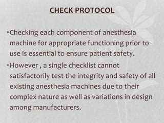 Image result for Anaesthesia Machine Check