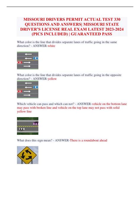 Missouri Practice Permit Test