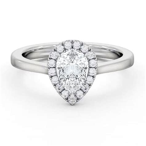 Alpha Jewelry 14K White Gold Plated Rings - 1.6 Ct Pear Cut Excellent ...