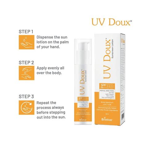 UV Doux Sunscreen Lotion SPF 30 50ml - Cureka