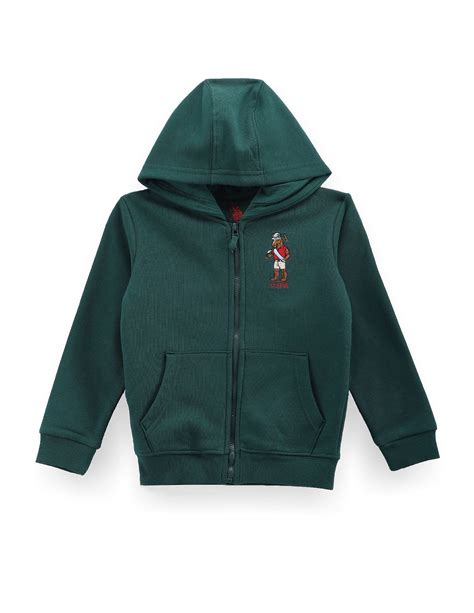 Boys Solid Hooded Sweatshirt – U.S. Polo Assn. India