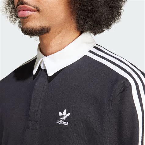 Adicolor Rugby Polo Shirt - Black | adidas Hong Kong