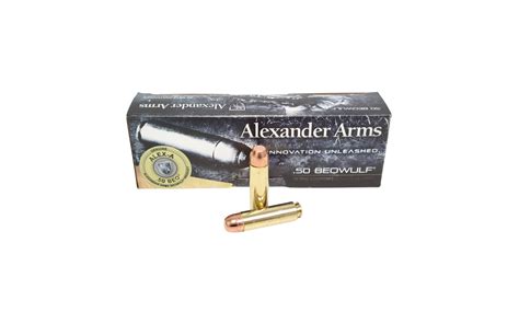 Alexander Arms .50 Beowulf Plated Round Shoulder - 20 Ct.