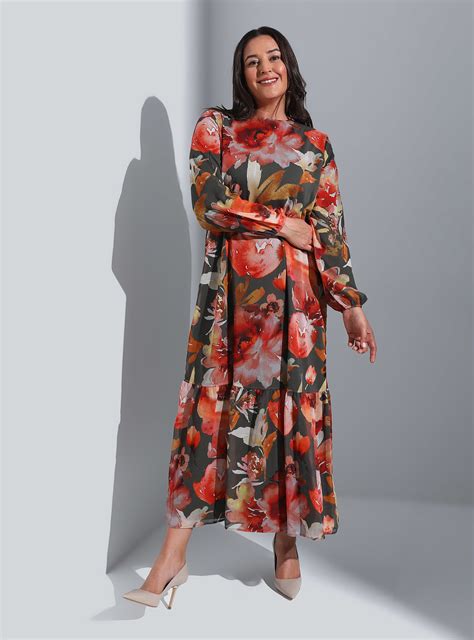 Orange - Plus Size Dress