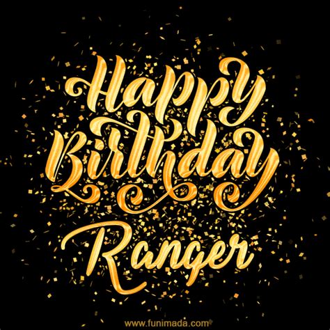 Happy Birthday Ranger GIF – Golden Glitter Animation - Download on ...