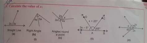 Calculate the value of x: - Brainly.in