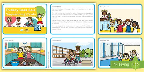 Bake Sale Sequencing Cards
