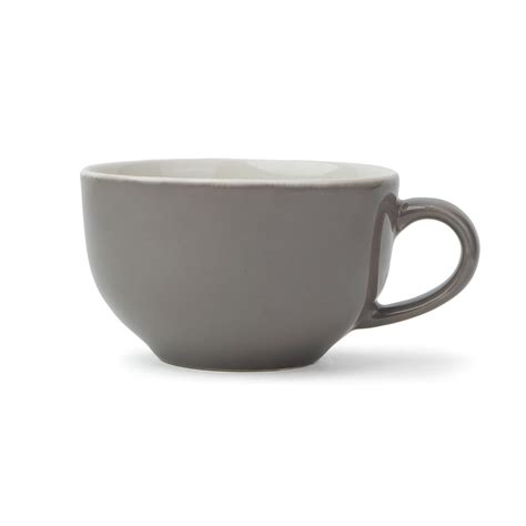 Buy Shay Large Ceramic Coffee Cup, 1pc, Grey Ivory, 320ml | Cappuccino ...