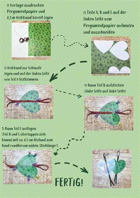 Blitzanleitung - Pergamentpapier-Herzen zum Füllen, Anleitung als Download