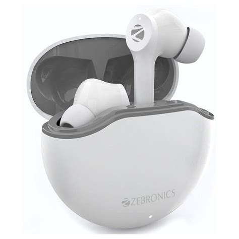 Buy Zebronics TWS Zeb Sound Bomb 4 Wireless Ear-buds, White at Best ...