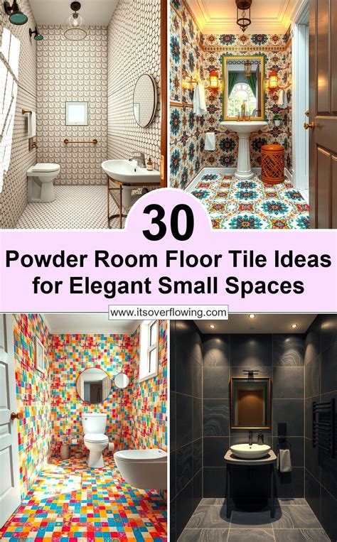 30 Powder Room Floor Tile Ideas for Elegant Small Spaces in 2025 ...