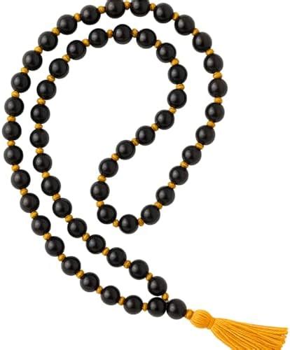 RDK Ebony Wood Knotted Maala For Wearing | Karungali Kattai Gath Malai ...