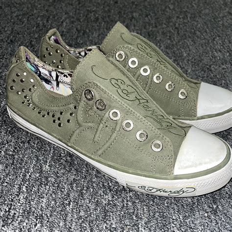 ED HARDY BY CHRISTIAN AUDIGUER CONVERSE SHOES - Depop