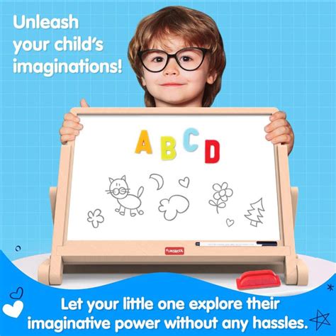 Giggles Draw N Write Desktop Slate, 4 in 1 Double Sided Board — Toycra