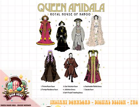 Star Wars Queen Amidala Gowns Textbook Poster png - Inspire Uplift