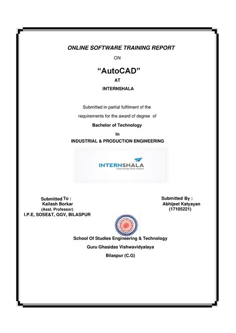 Auto CAD . Abhijeet - Software training is one of the requirements to ...