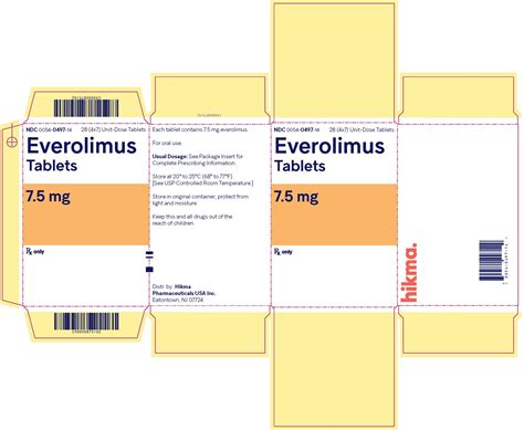 Everolimus by Hikma Pharmaceuticals USA Inc. / West-Ward Columbus Inc ...