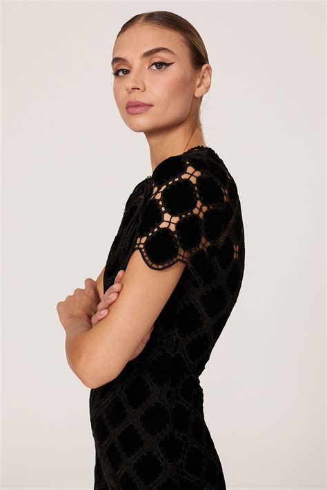 Kiriya Velvet Lace Column Dress by Shoshanna | Rent the Runway