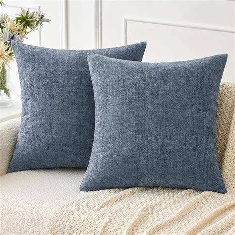 Amazon.com: MIULEE Pack of 2 Couch Throw Pillow Covers 18x18 Inch Soft ...