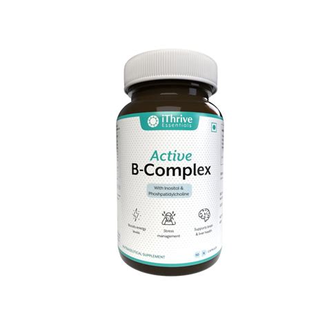 iThrive Essentials Active B-Complex (90 Capsules) - Enhanced Energy ...