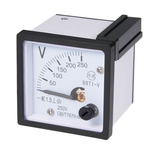 uxcell AC 0-250V Analog Panel Voltage Gauge Volt Meter 99T1 1.5% Error ...