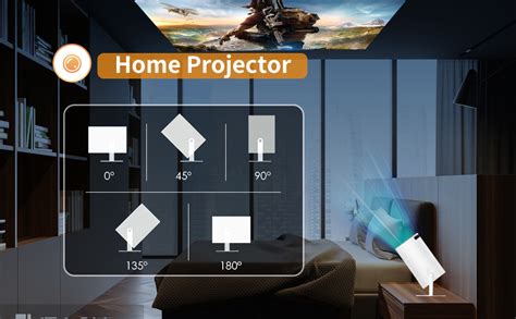Arcanine Portable Mini Projector, 4K 1080P Full HD Support, WiFi 5G BT ...
