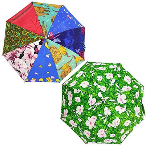 RAINPOPSON 2 Fold Umbrella for Women & Men (Multicolour) - Combo Set of ...