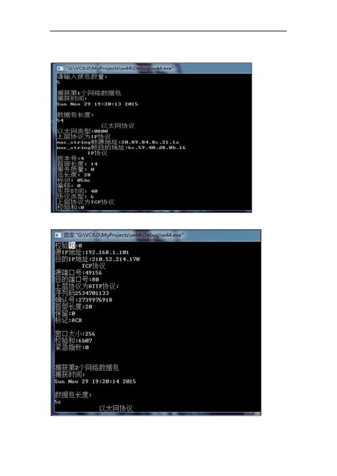 Using WinPcap 的图像结果