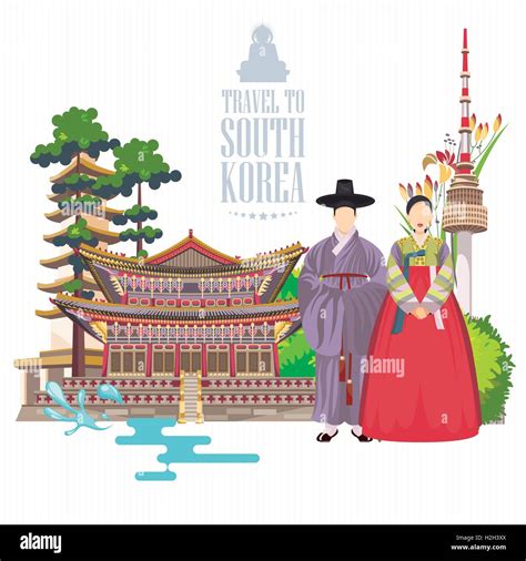 Objects For Traditional Korean Culture Stock Vector Images - Alamy