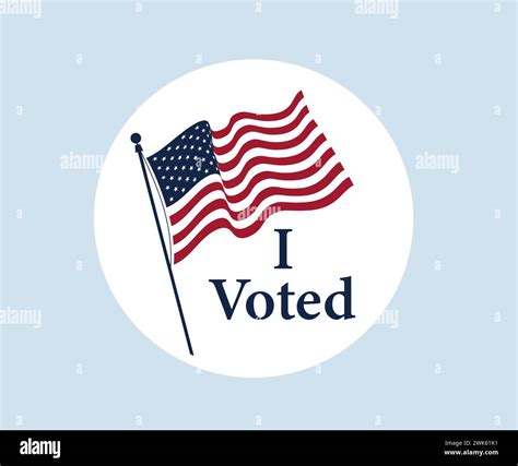 I voted sticker with us american flag. Voting sticker with I voted ...