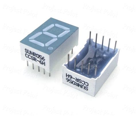 7-Segment Common Cathode Display - RED - Project Point Online
