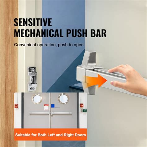 VEVOR Push Bar Door Locks Carbon Steel Panic Bars for Exit Doors with ...
